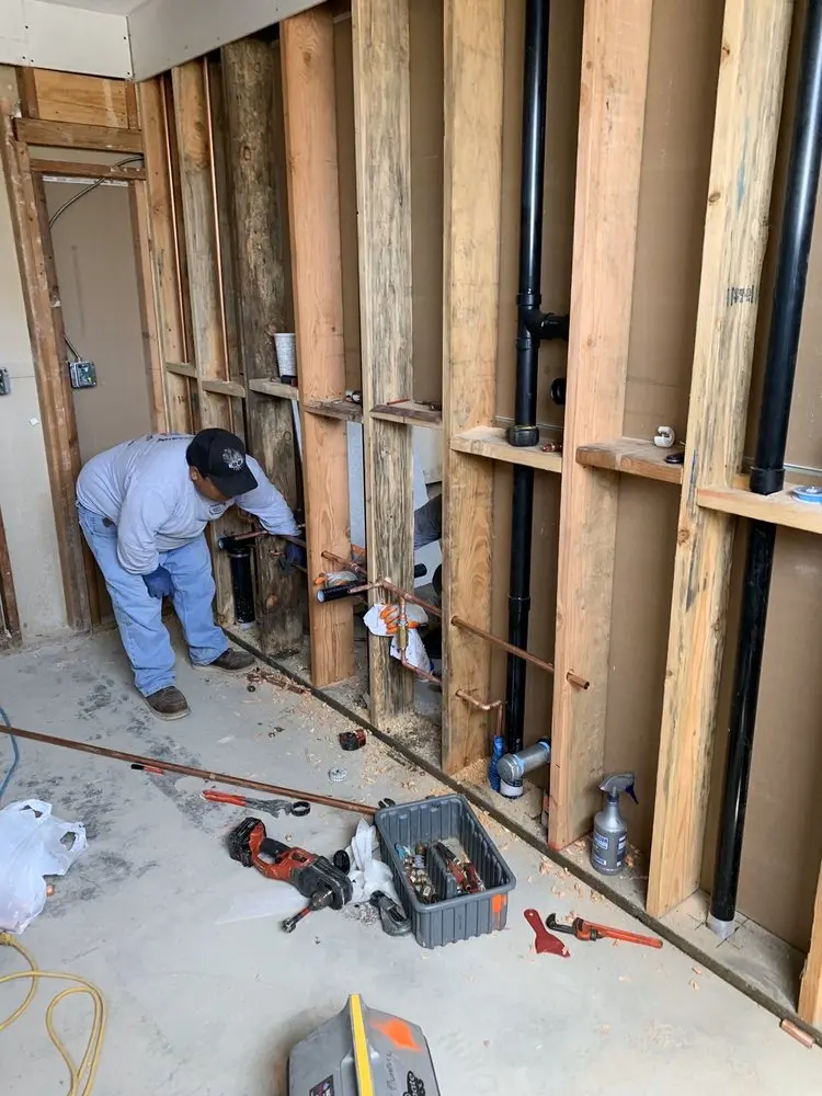 Commercial rough-in plumbing for Gas Line Repair in Bolivar